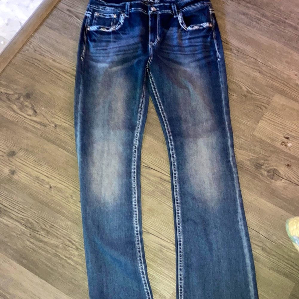 Grace in LA Dark Wash Flared Jeans